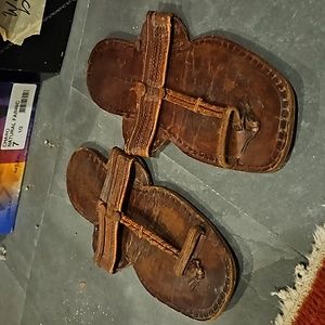 Hippy leather sandals boutique at original woodstock